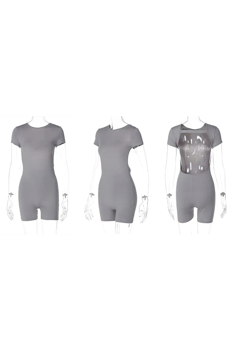 JM0091 Open Back Bodycon Rompers