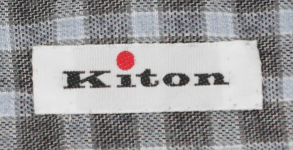 Kiton Gray Flannel Shirt - Slim