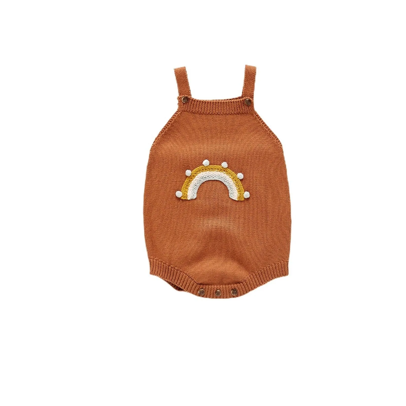 Knitted Rainbow Sleeveless Romper