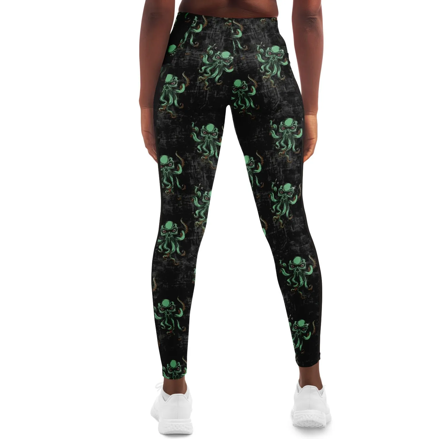 Kraken Black Capri Leggings Cthulhu