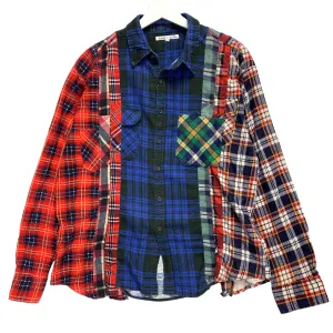 [L] Needles Rebuild 7 Cut Flannel Shirt Remake