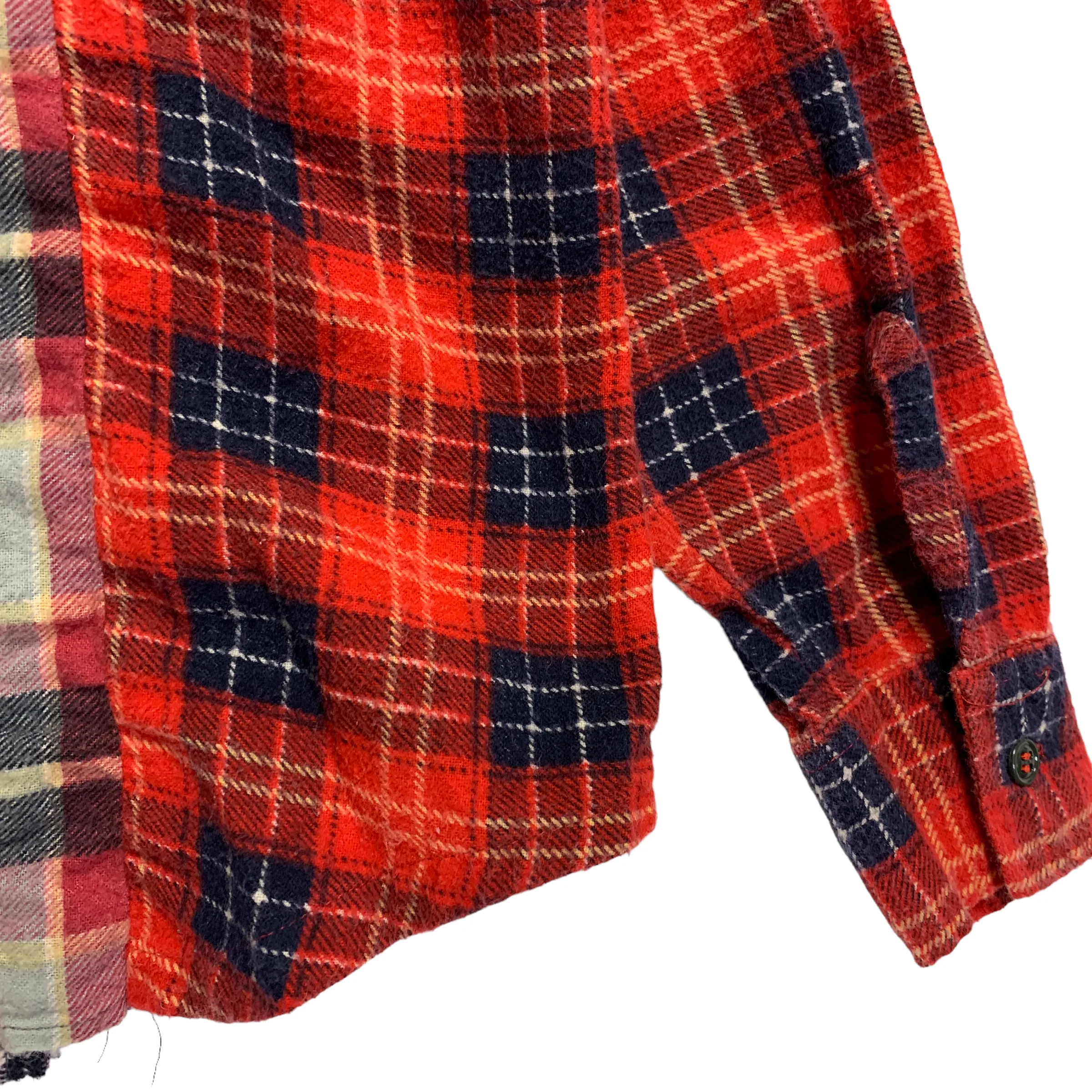 [L] Needles Rebuild 7 Cut Flannel Shirt Remake