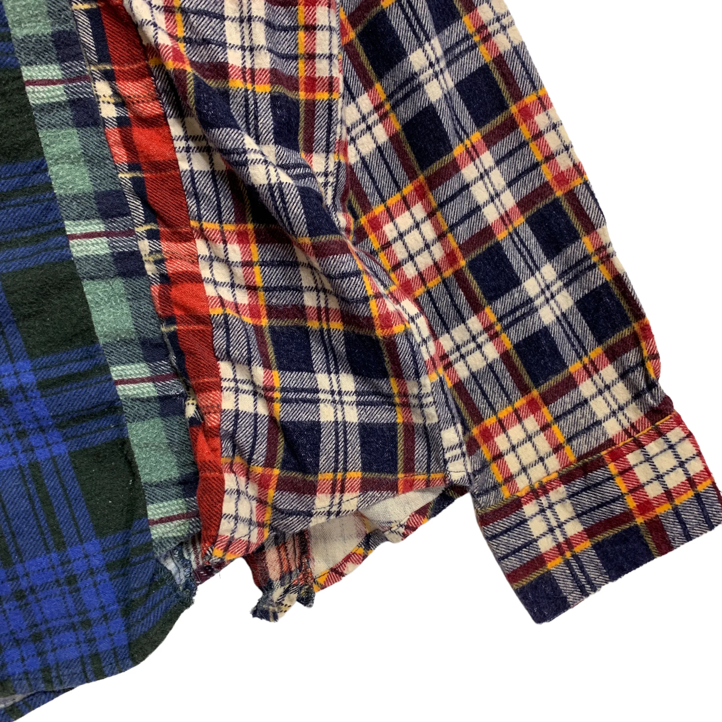 [L] Needles Rebuild 7 Cut Flannel Shirt Remake
