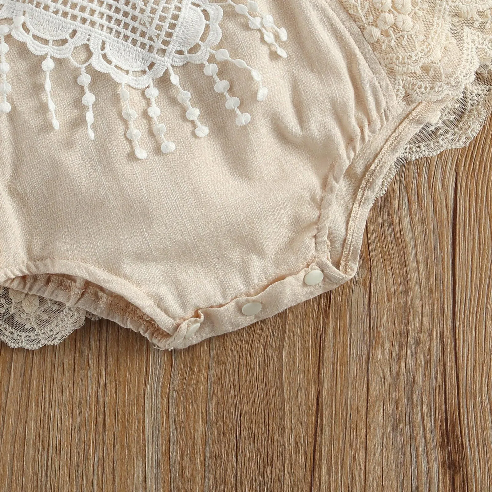 Lace Tassel Backless Dress