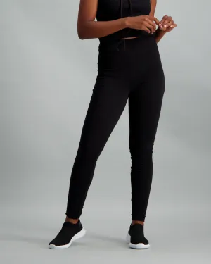 Ladies High Waisted Legging - Black