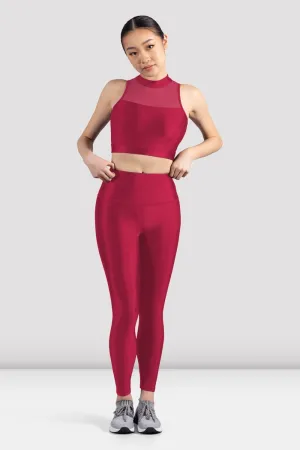 Ladies Mirella Glow High Neck Crop Top