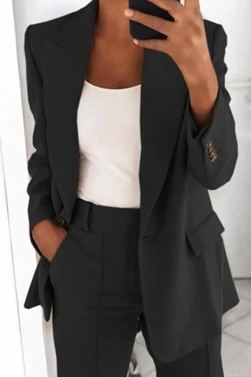 Lapel Slim Cardigan Blazer Tops