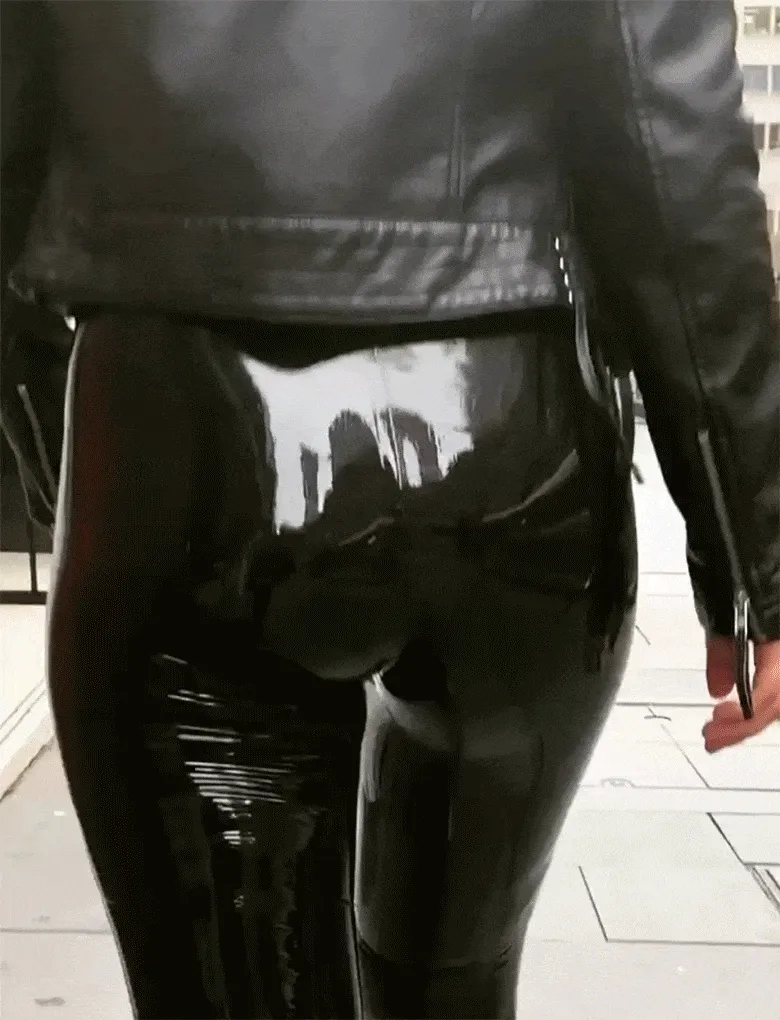 Latex Black Leggings