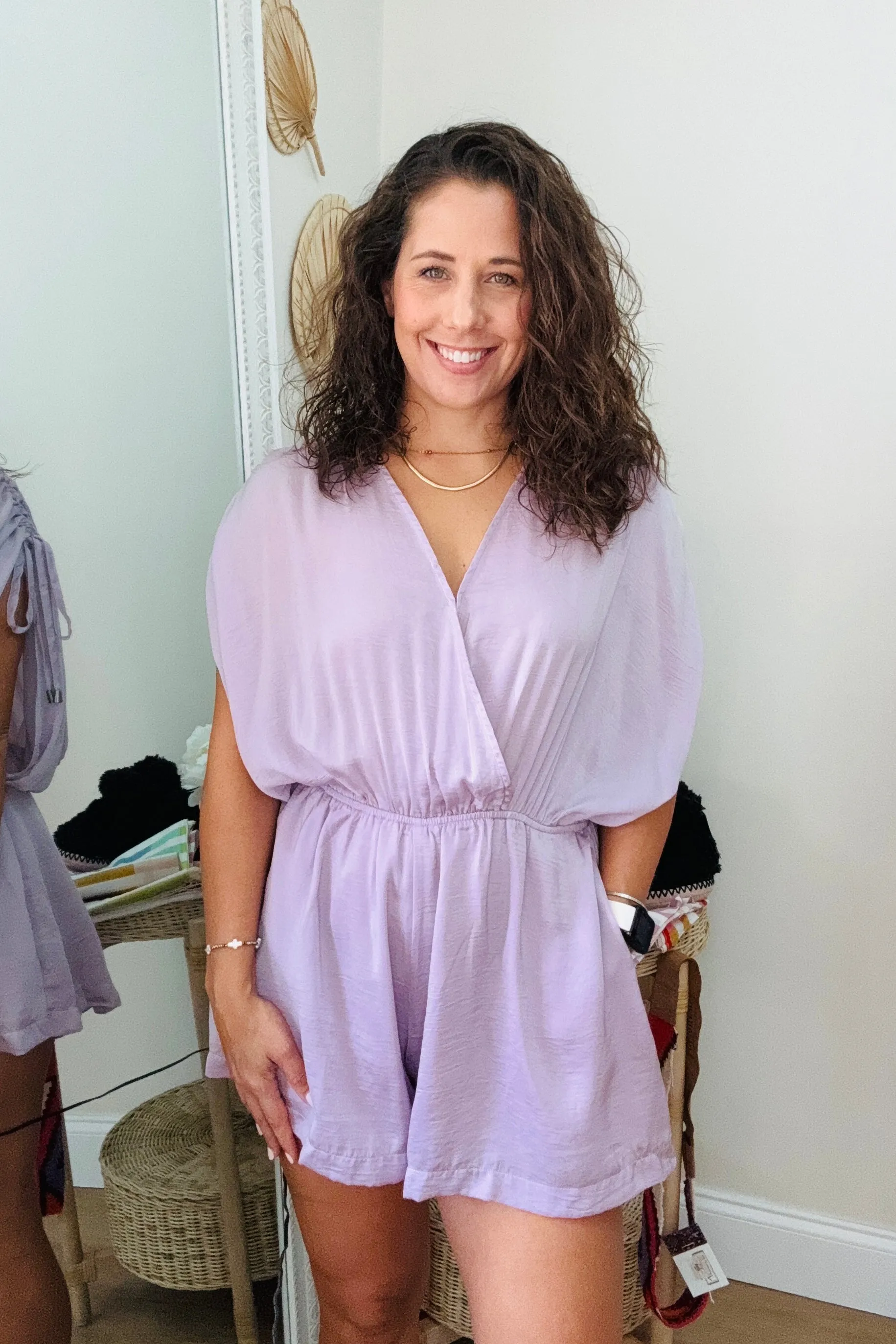 Lavender Surplice Romper