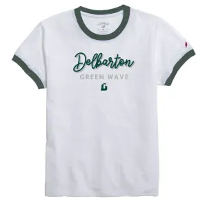 League LADIES Intramural Ringer Tee - White