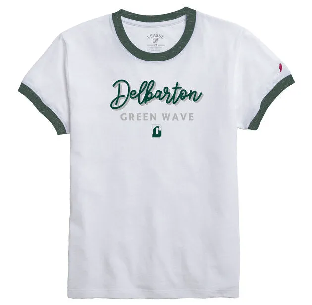 League LADIES Intramural Ringer Tee - White