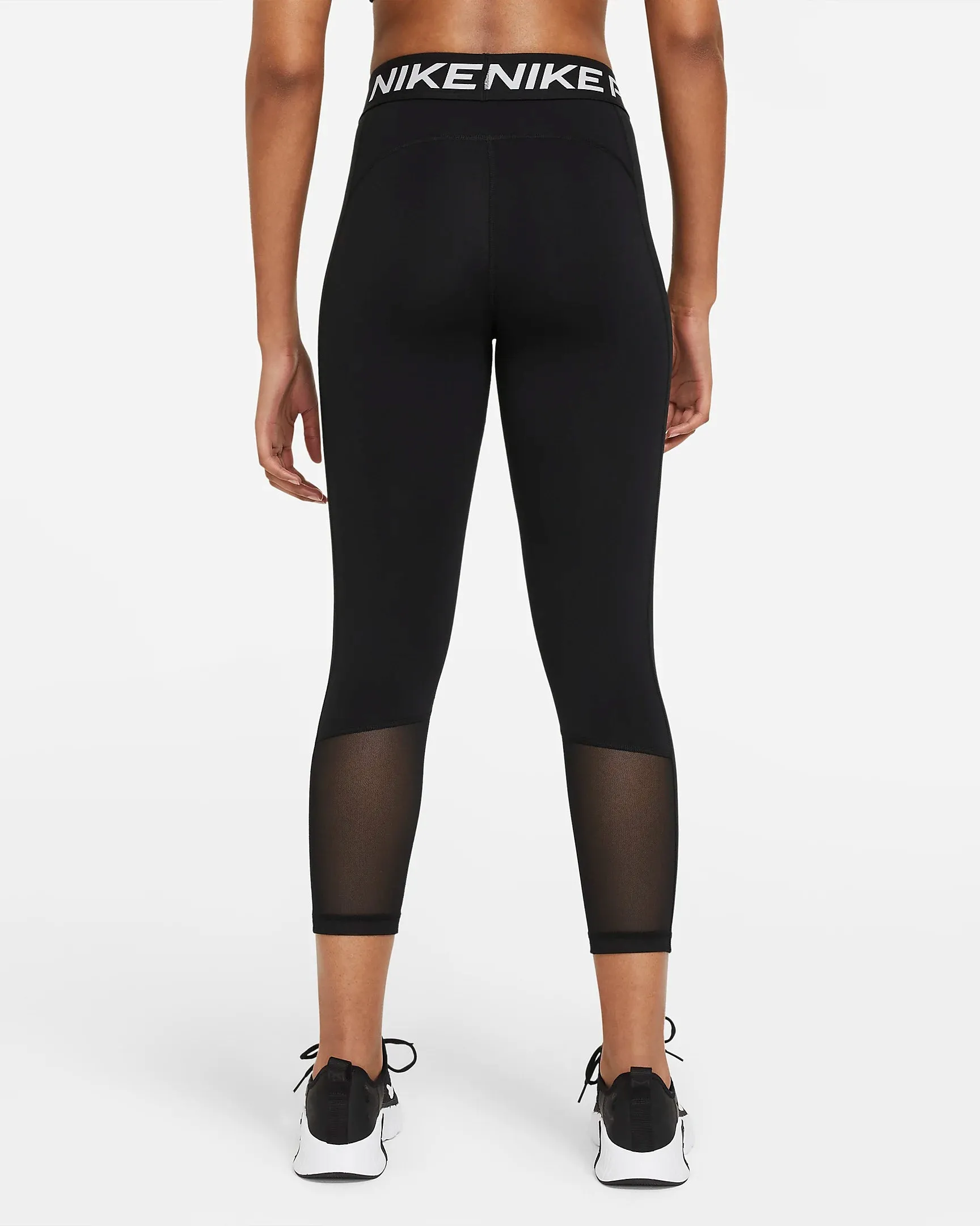 LEGGINGS DONNA NIKE PRO A LUNGHEZZA RIDOTTA WORKOUT TRAINING NERO