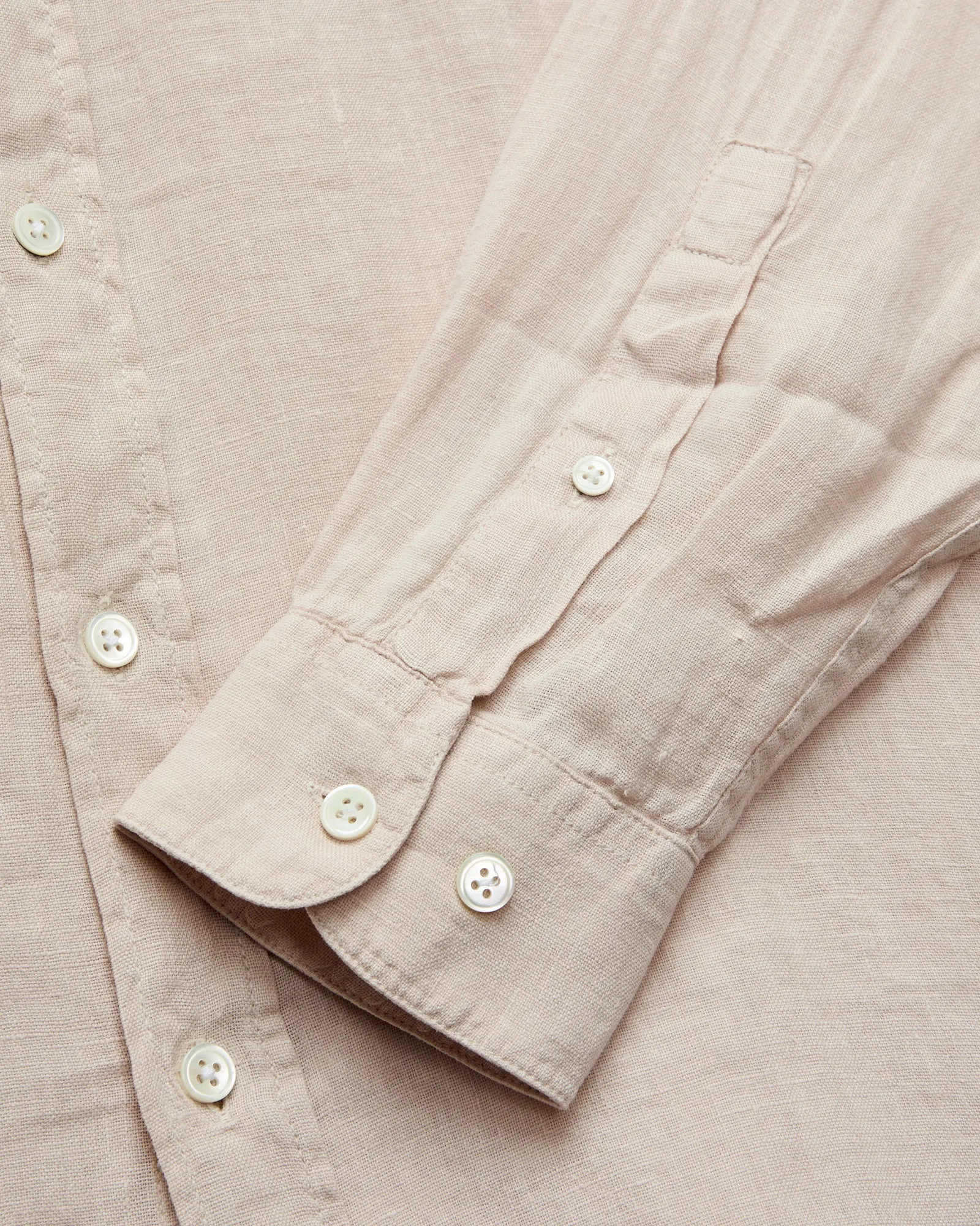 Linen Button-Up Shirt in Raw