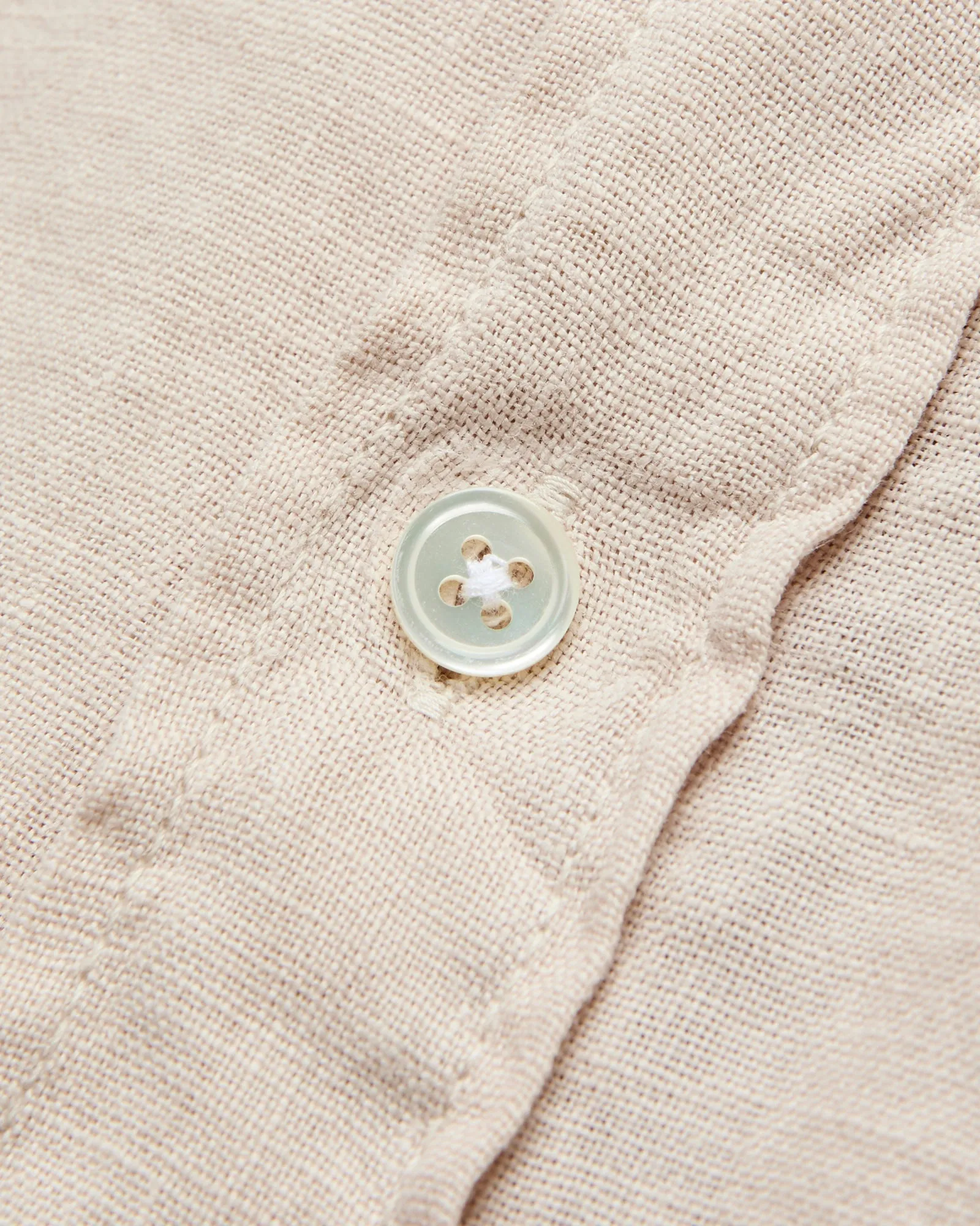 Linen Button-Up Shirt in Raw