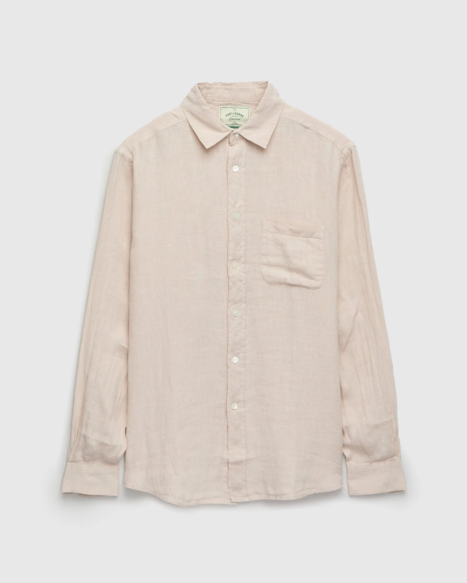 Linen Button-Up Shirt in Raw