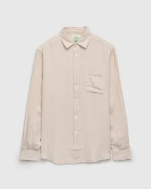 Linen Button-Up Shirt in Raw