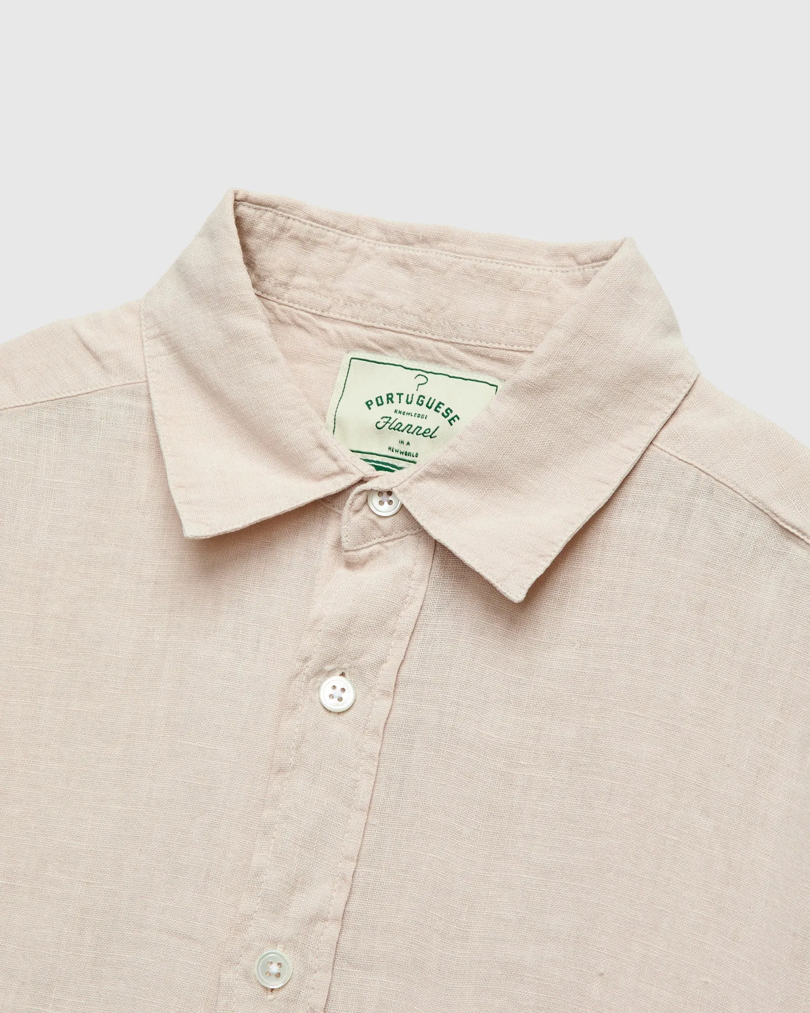 Linen Button-Up Shirt in Raw
