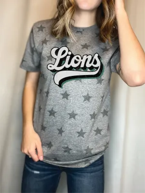 Lions Retro | Granite Heather Star | Short Sleeve *FINAL SALE*