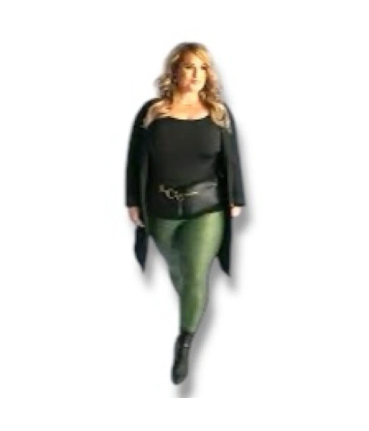 LUXE Leggings - Solid Kombu Green Faux Leather