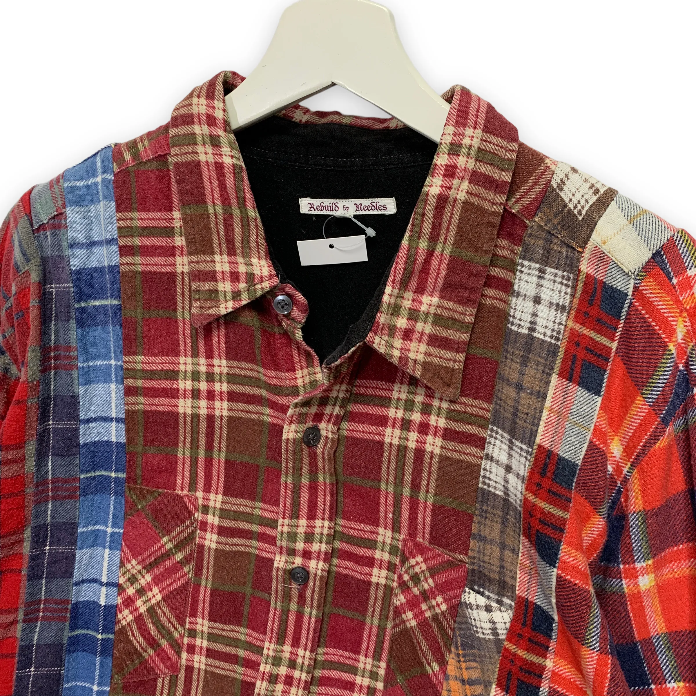 [M] Needles Rebuild Wide 7 Cut Flannel Shirt