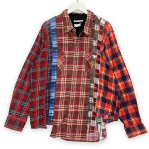 [M] Needles Rebuild Wide 7 Cut Flannel Shirt