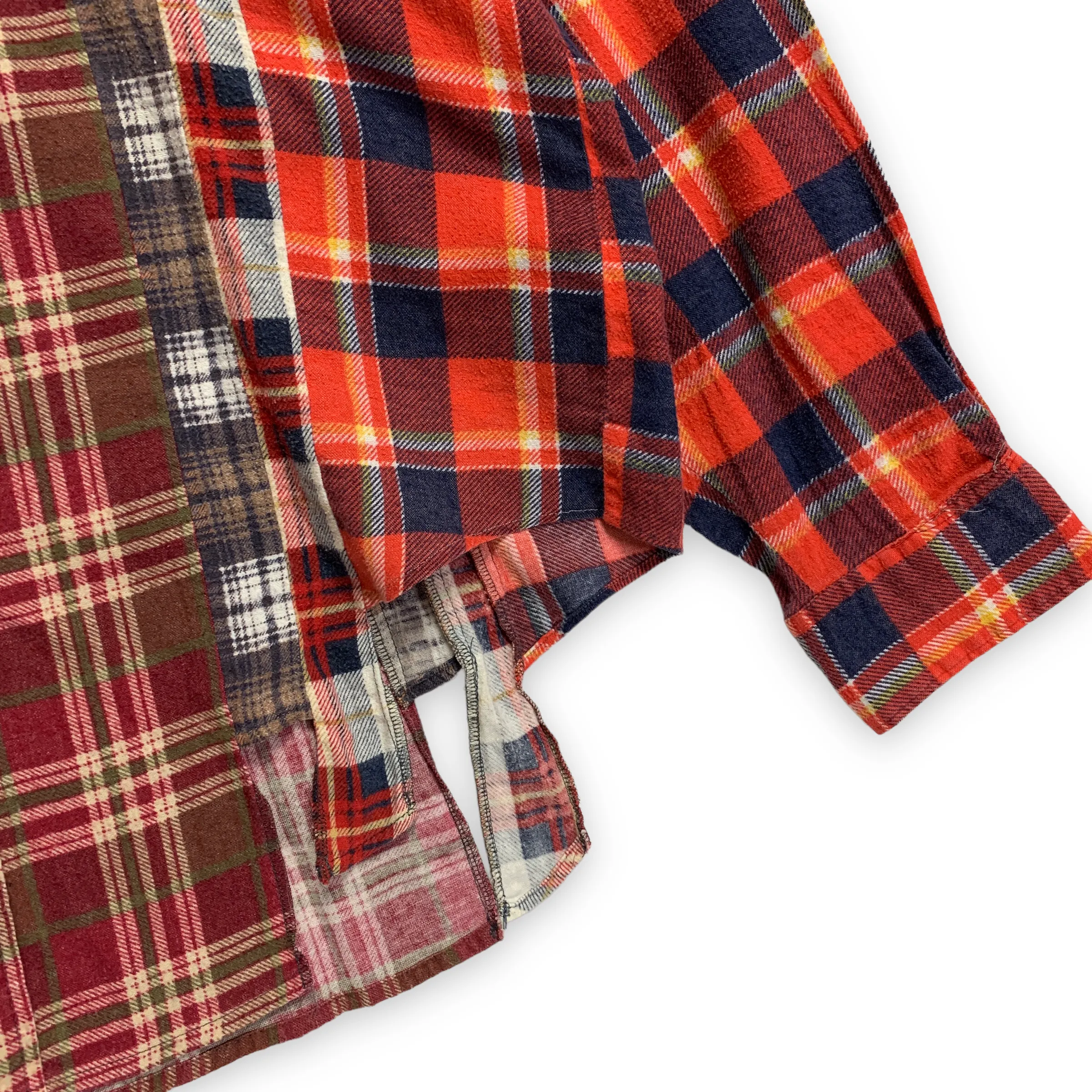 [M] Needles Rebuild Wide 7 Cut Flannel Shirt