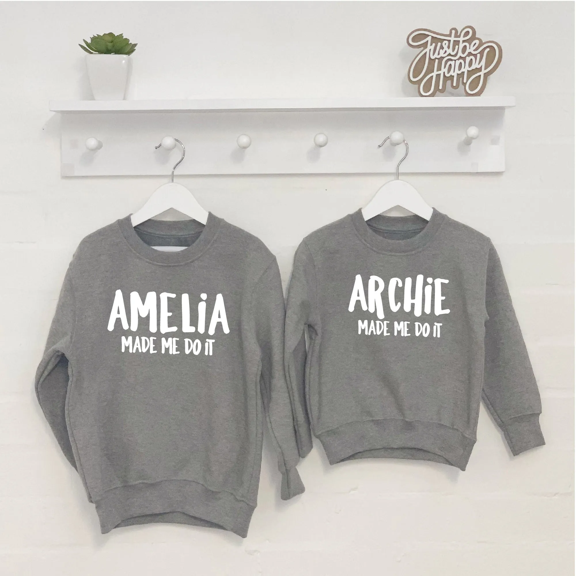 Made Me Do It Sibling Sweatshirt Set
