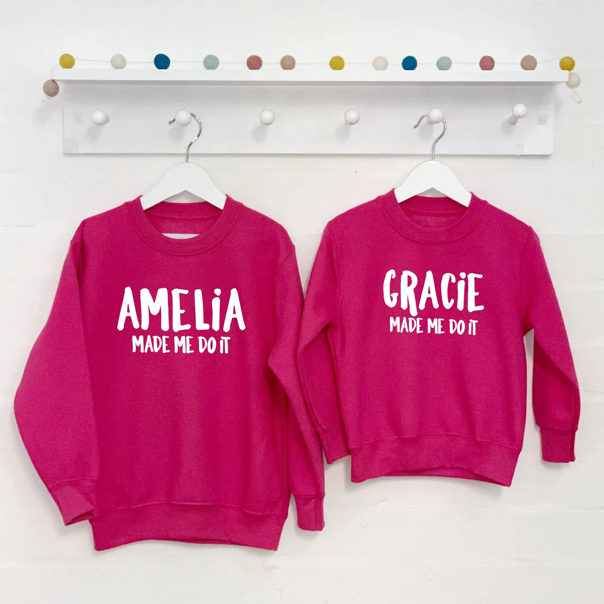 Made Me Do It Sibling Sweatshirt Set