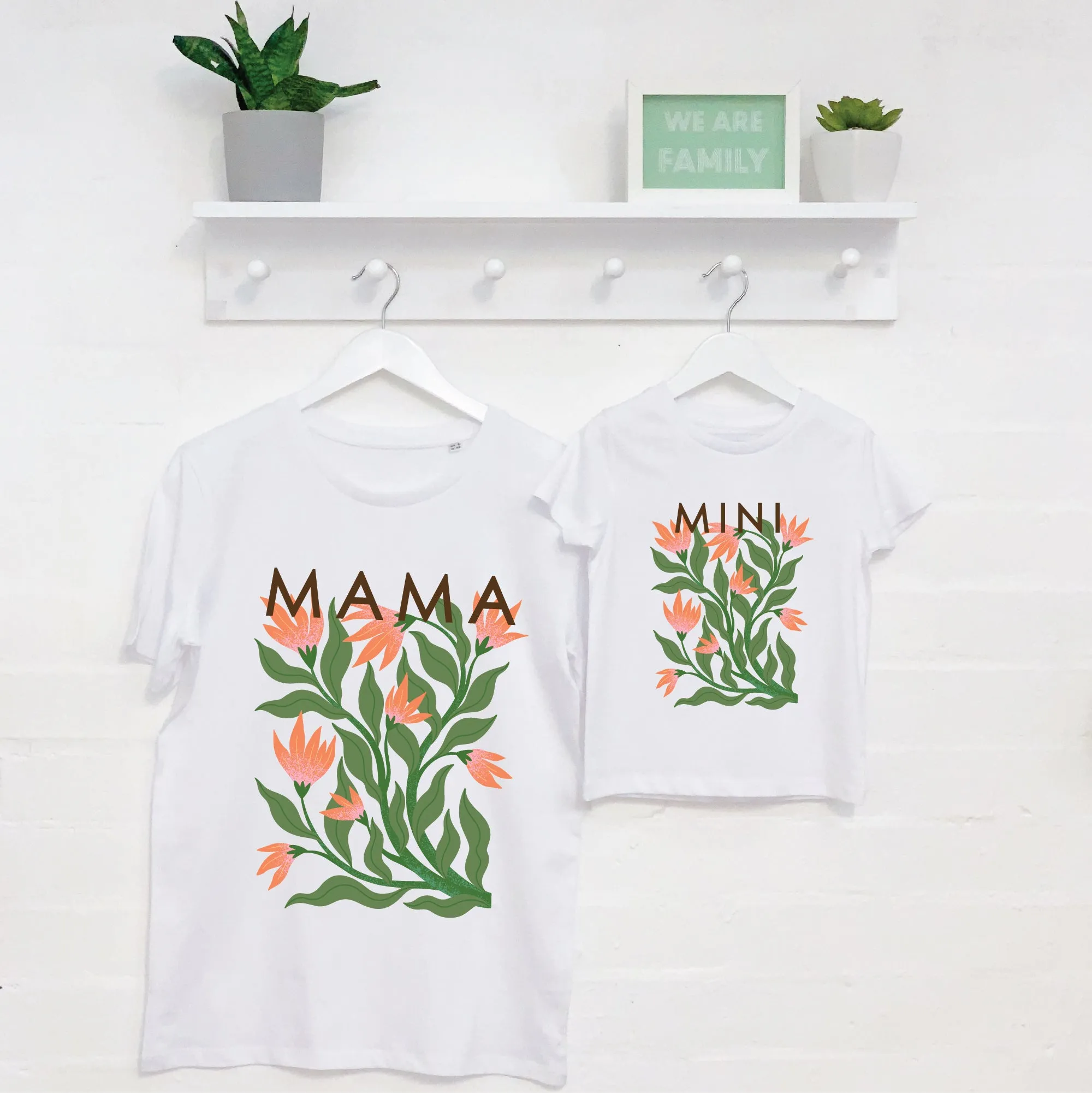 Mama And Mini Floral Matching T Shirt Set