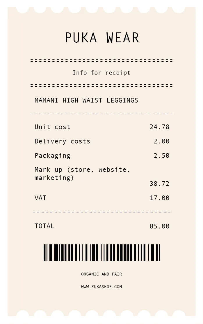 Mamani organic high waist leggings
