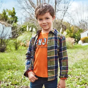 Mayoral Boys Checked Shirt 4109 Green Check