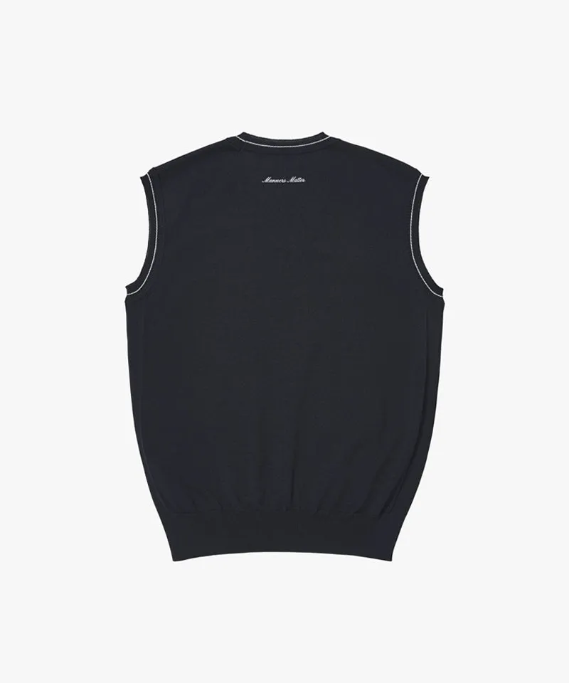 MCC V-Neck Sweater Vest -  Dark Navy