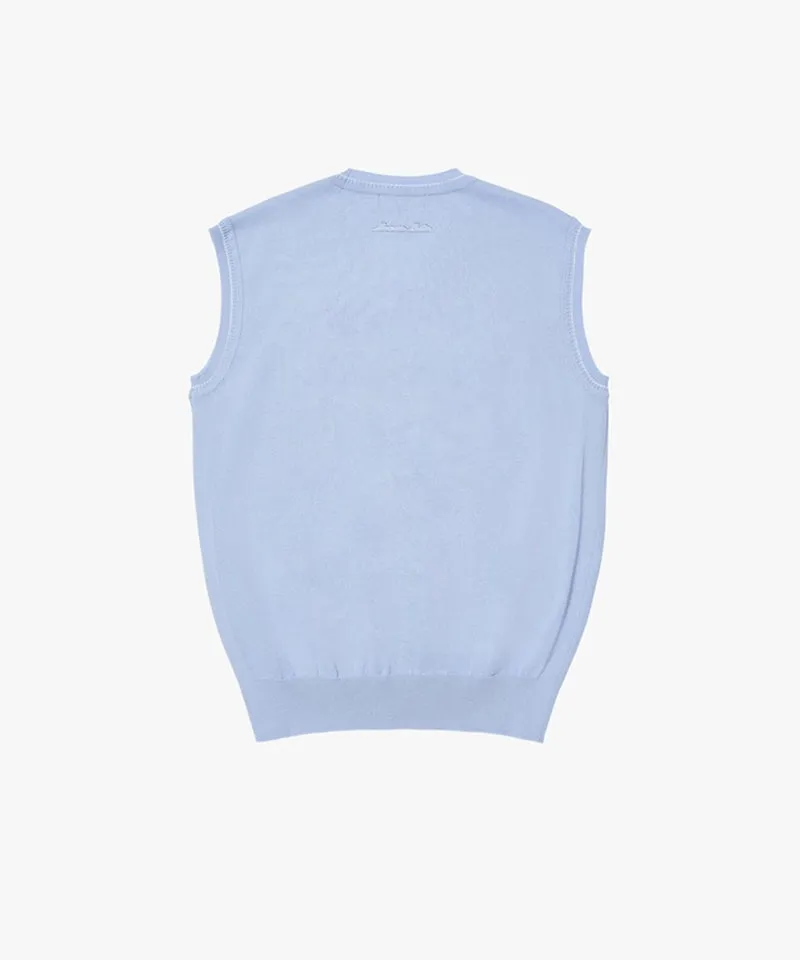 MCC V-Neck Sweater Vest - Light Blue