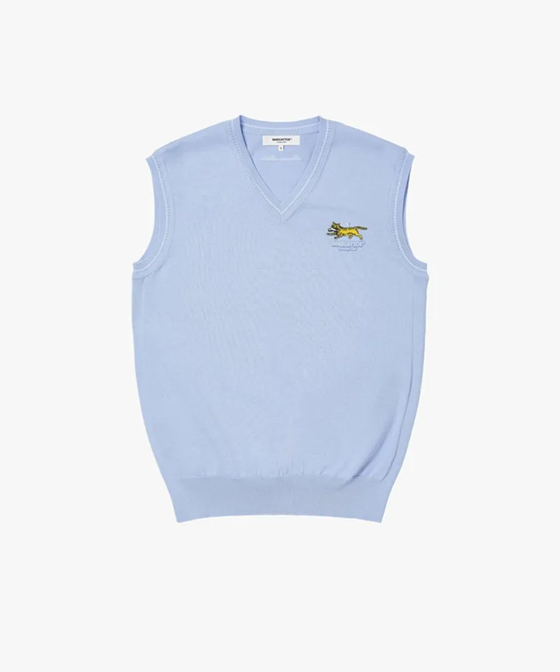 MCC V-Neck Sweater Vest - Light Blue