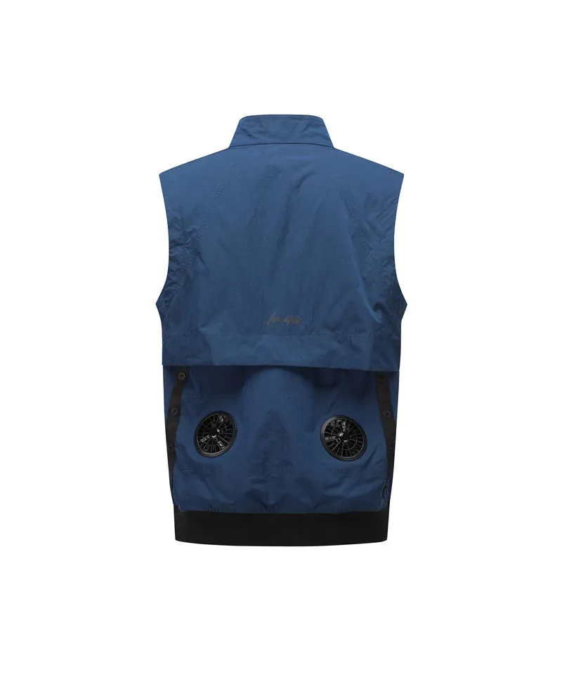 Men High Tech Cooler Vest - Dusty Blue