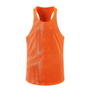 Men's Casual Sport Vests - Quick Dry Breathable Fitness Running Gym Sleeveless Mesh Workout Vests, Prints Bodybuilding Muscle Singlet