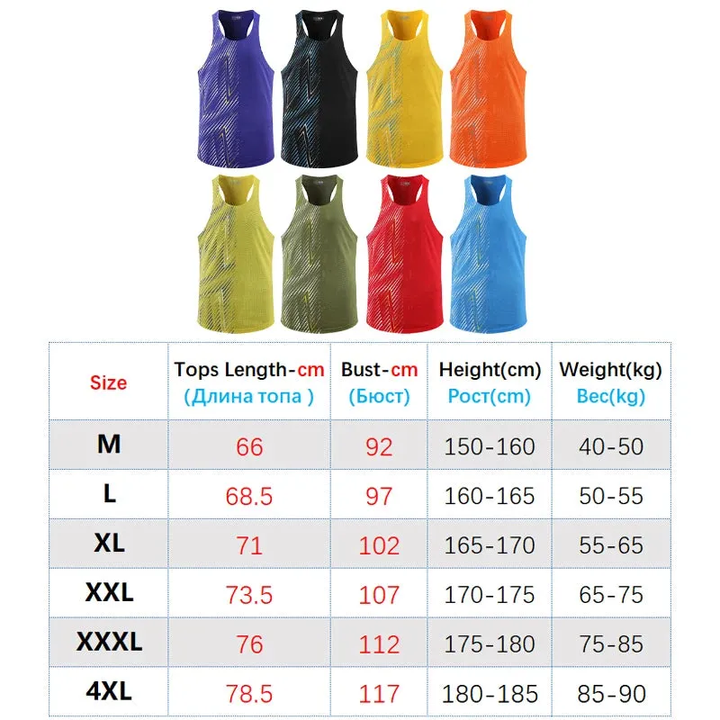 Men's Casual Sport Vests - Quick Dry Breathable Fitness Running Gym Sleeveless Mesh Workout Vests, Prints Bodybuilding Muscle Singlet