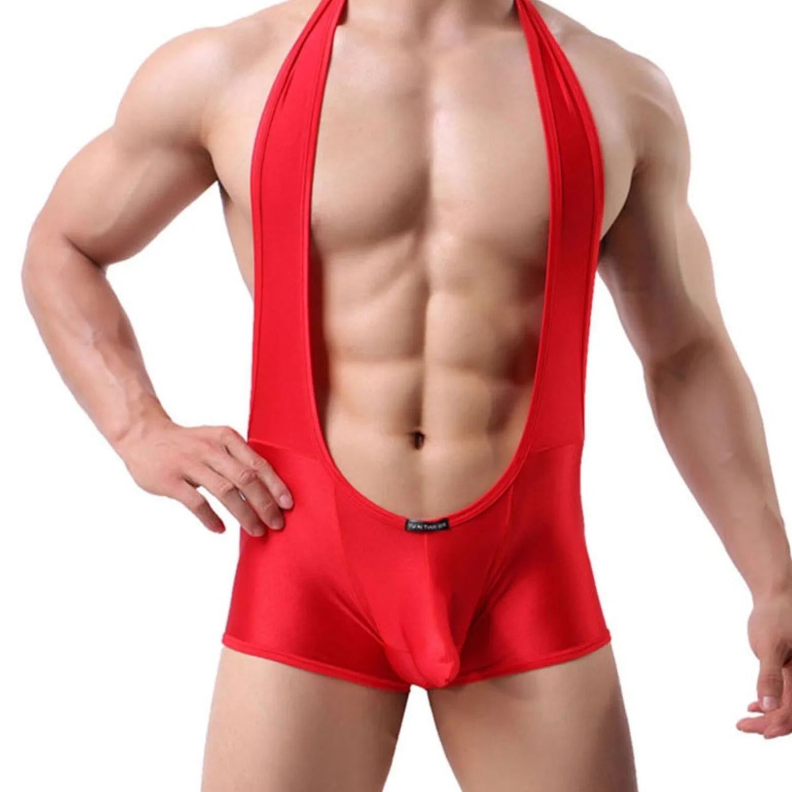 Men's Kinky Backless Bulge Pouch Singlets