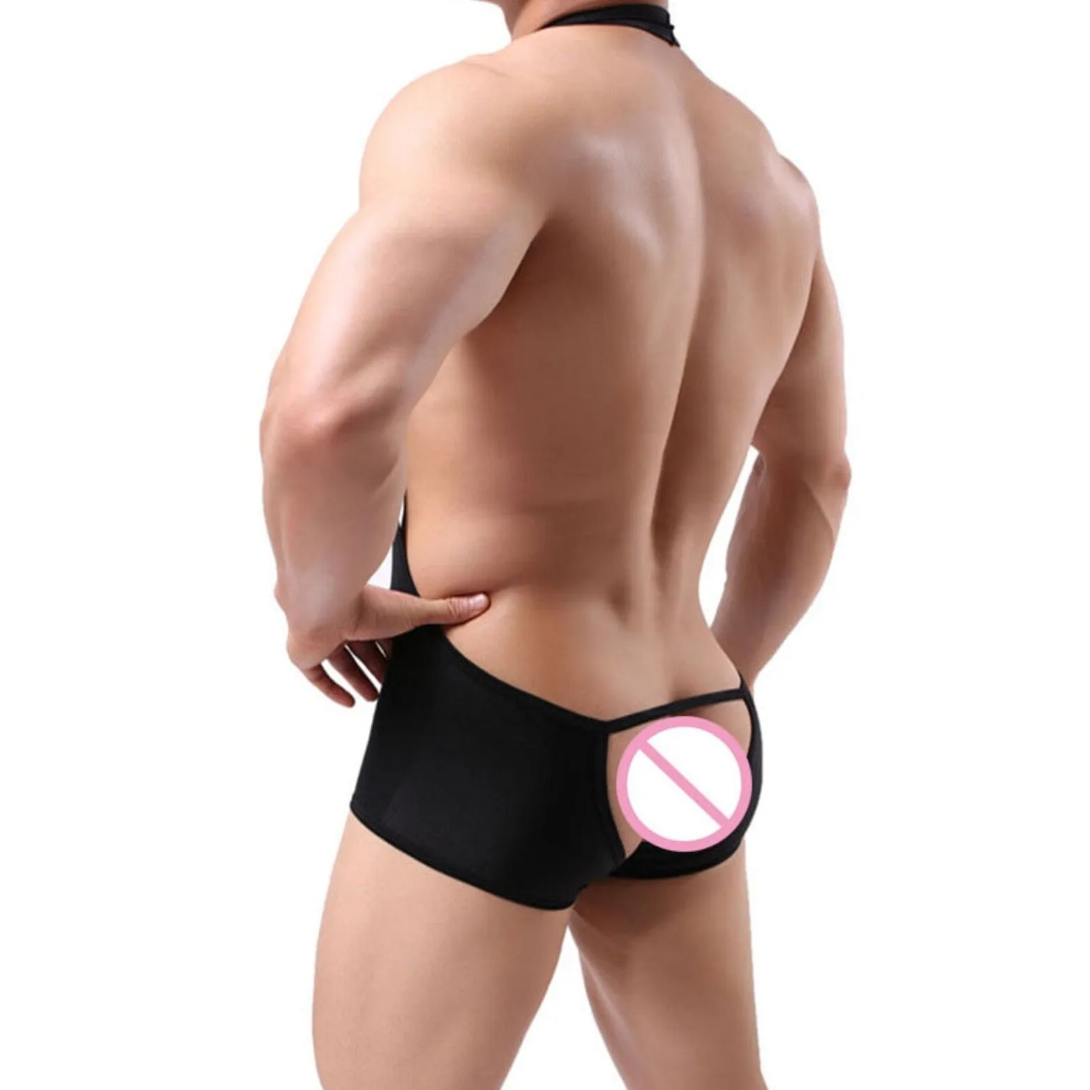 Men's Kinky Backless Bulge Pouch Singlets