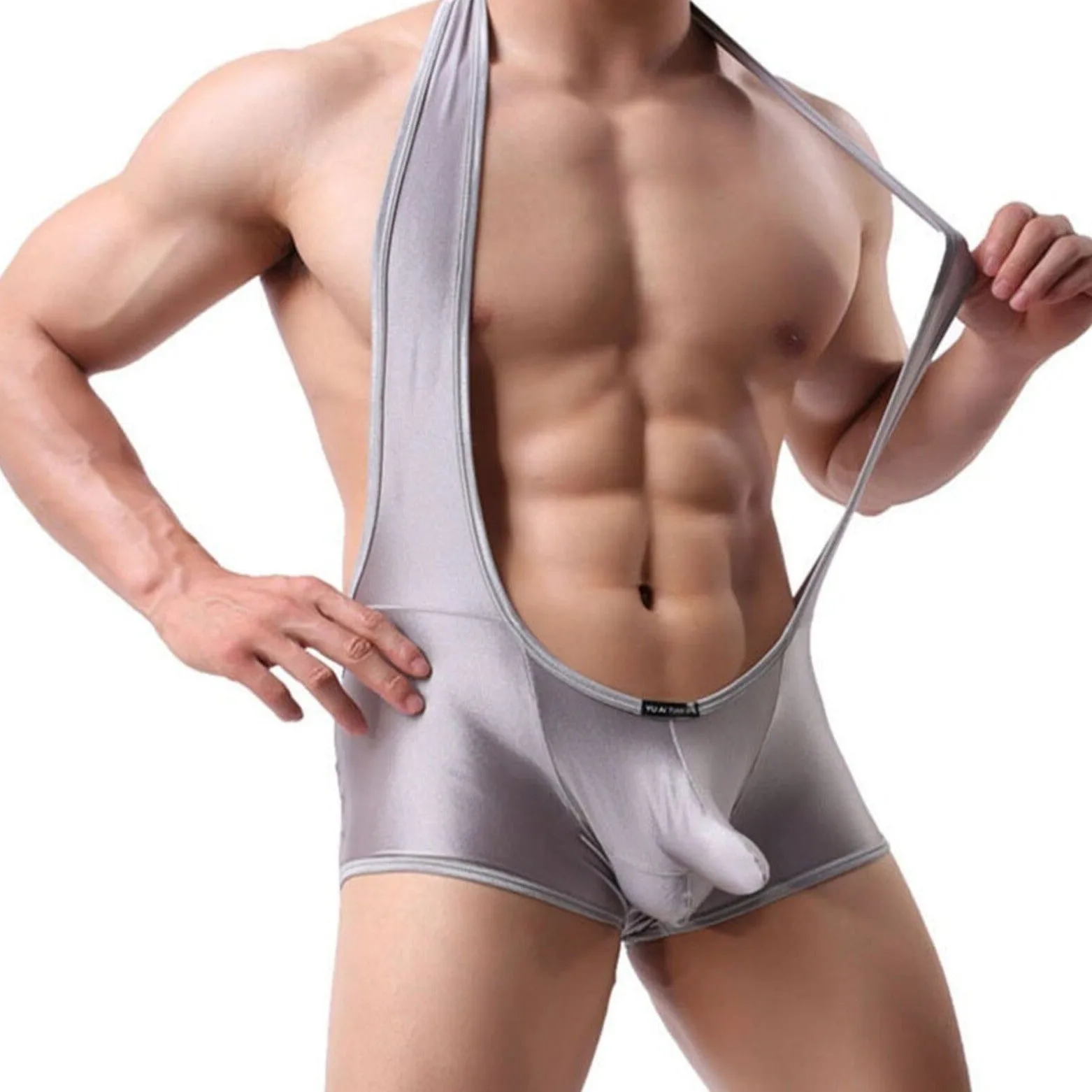 Men's Kinky Backless Bulge Pouch Singlets