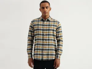 Men's Regular Fit Spread Collar Checked Shirts