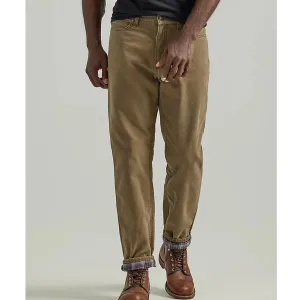 Men's Relaxed Fit Flannel and Fleece Lined Straight Leg Jean - 1233-9288