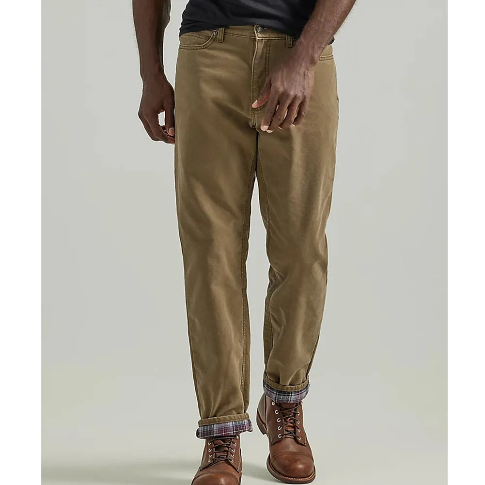 Men's Relaxed Fit Flannel and Fleece Lined Straight Leg Jean - 1233-9288