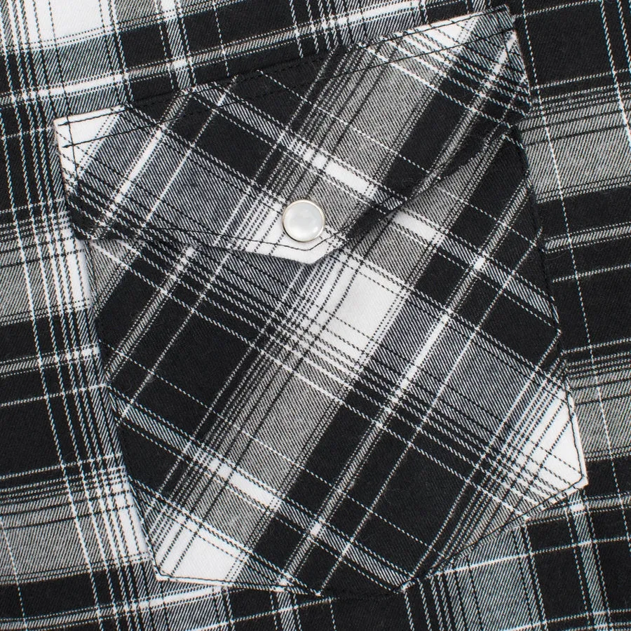 Men's Western Flannel Shirts With Snap Buttons-FLS300-301
