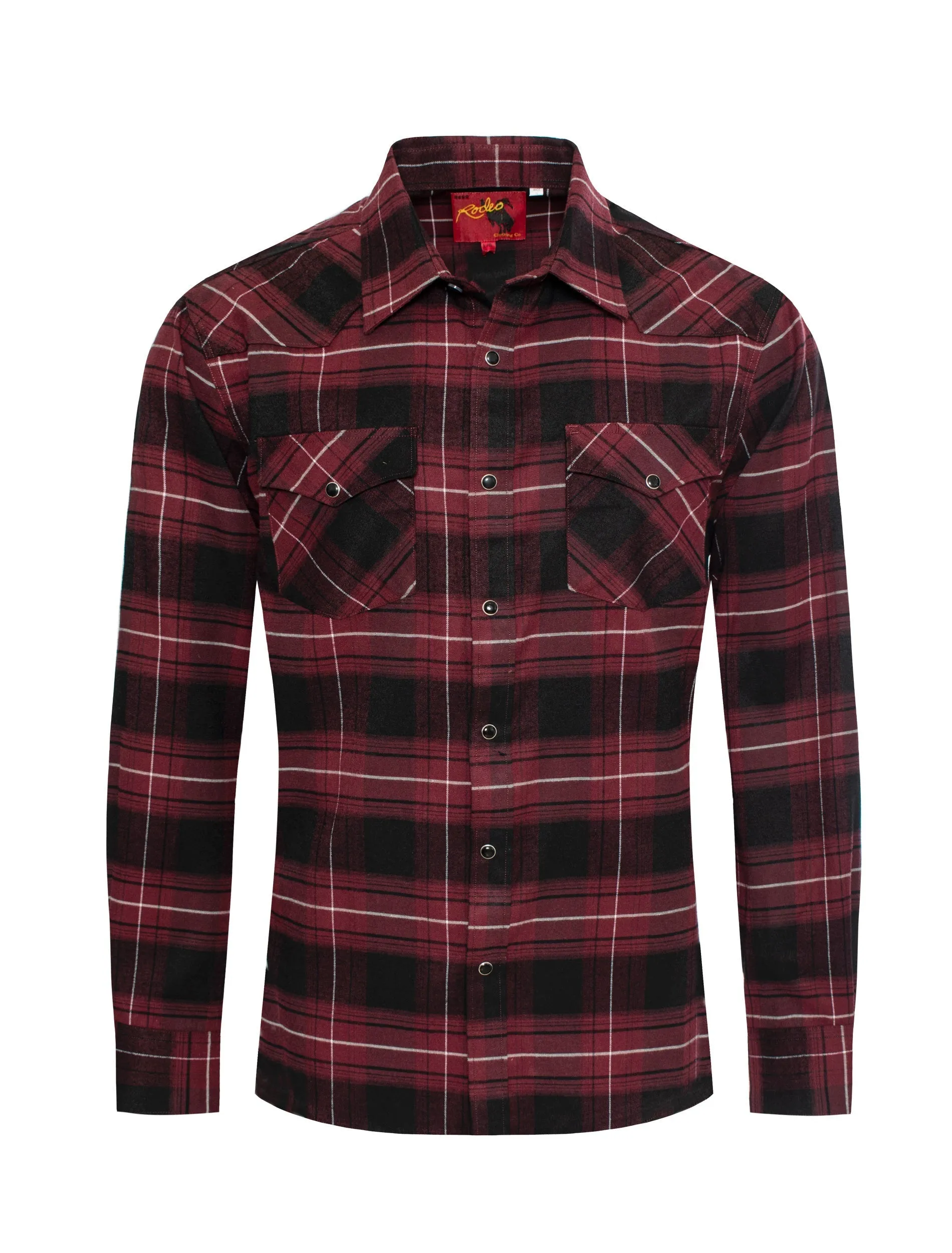 Men's Western Flannel Shirts With Snap Buttons-FLS300-304