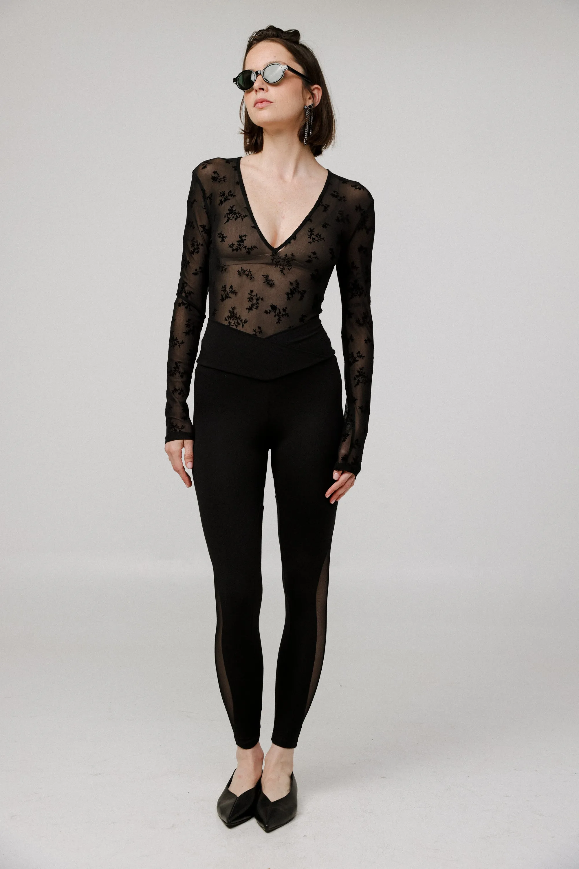 Mesh Black Leggings