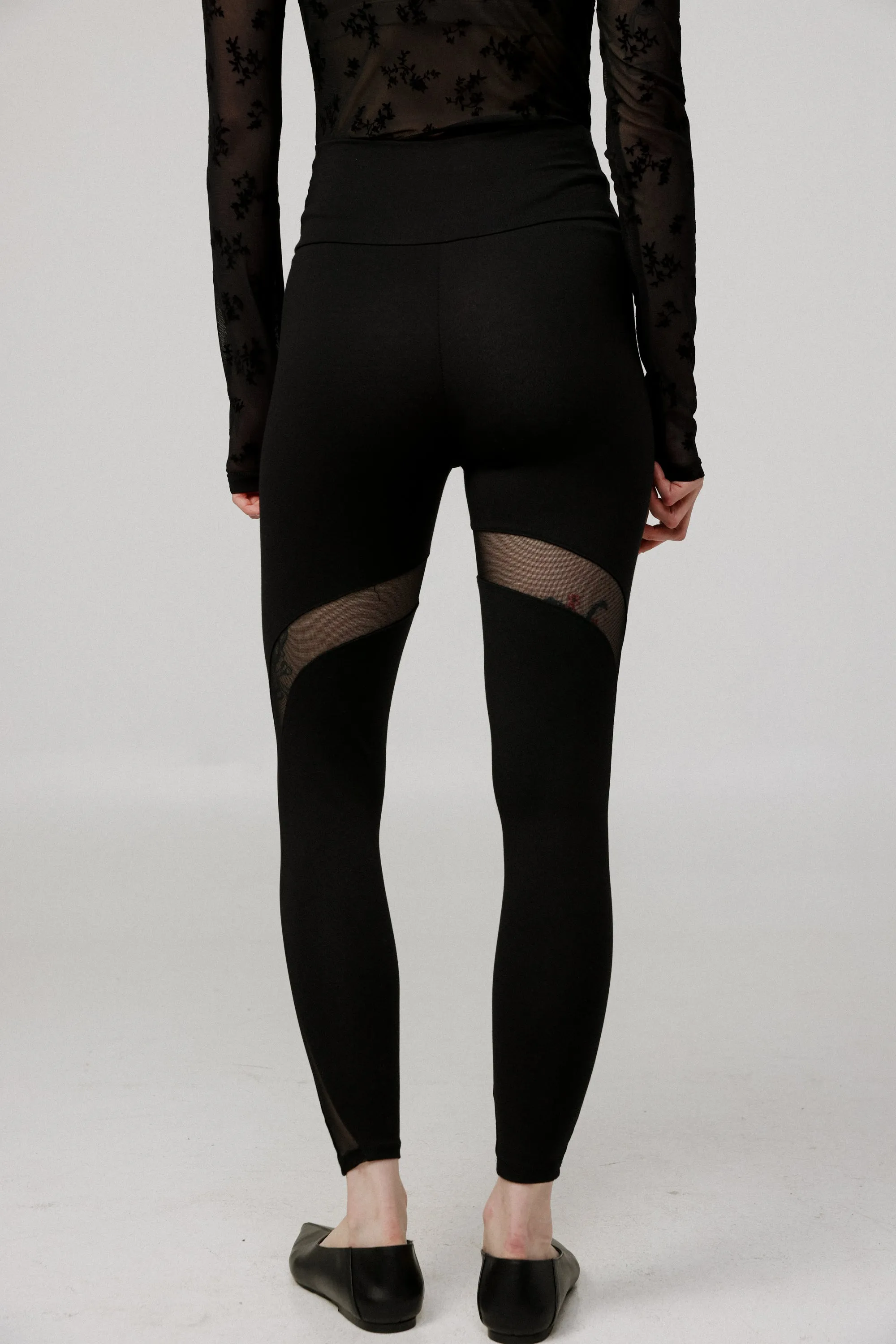 Mesh Black Leggings