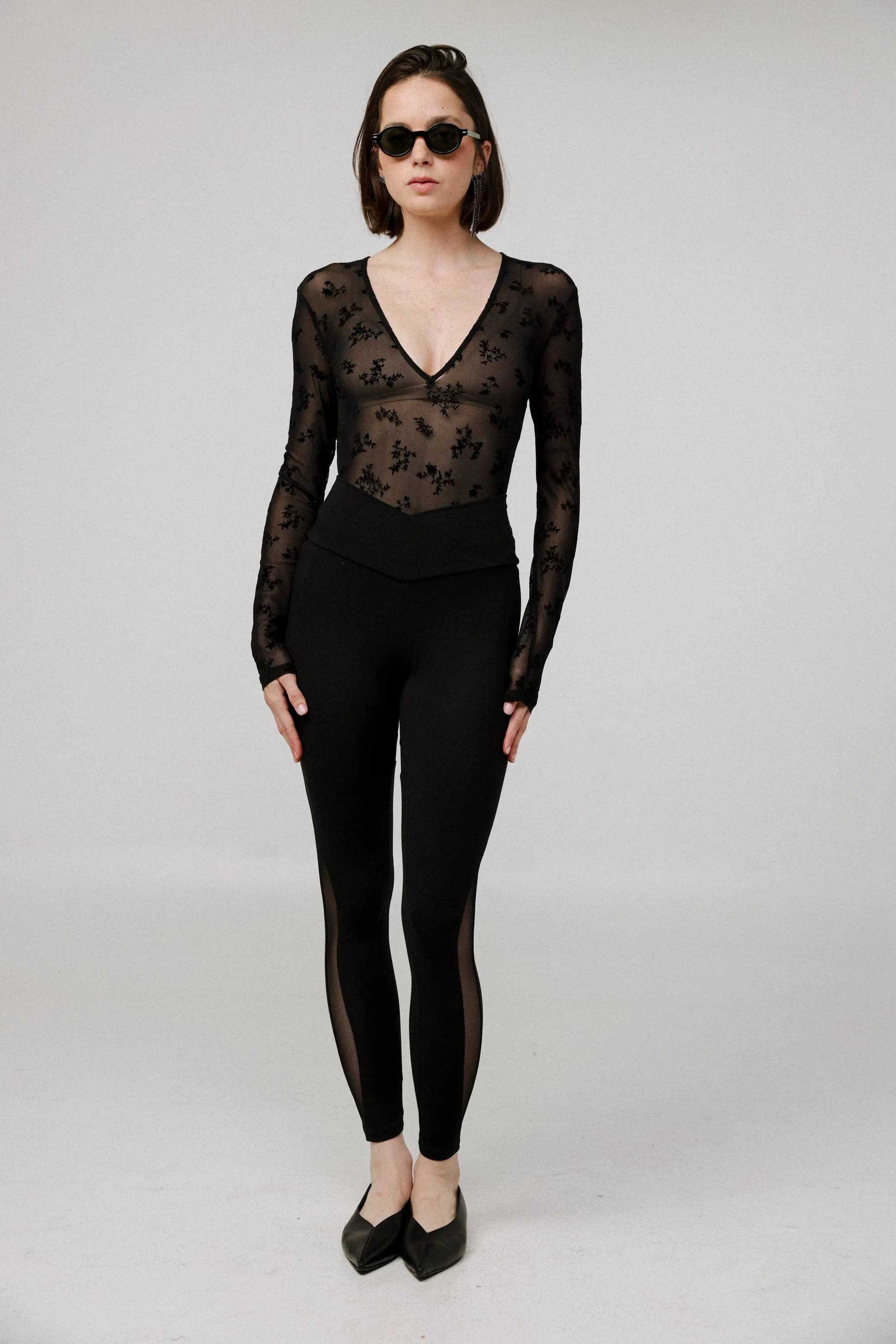 Mesh Black Leggings