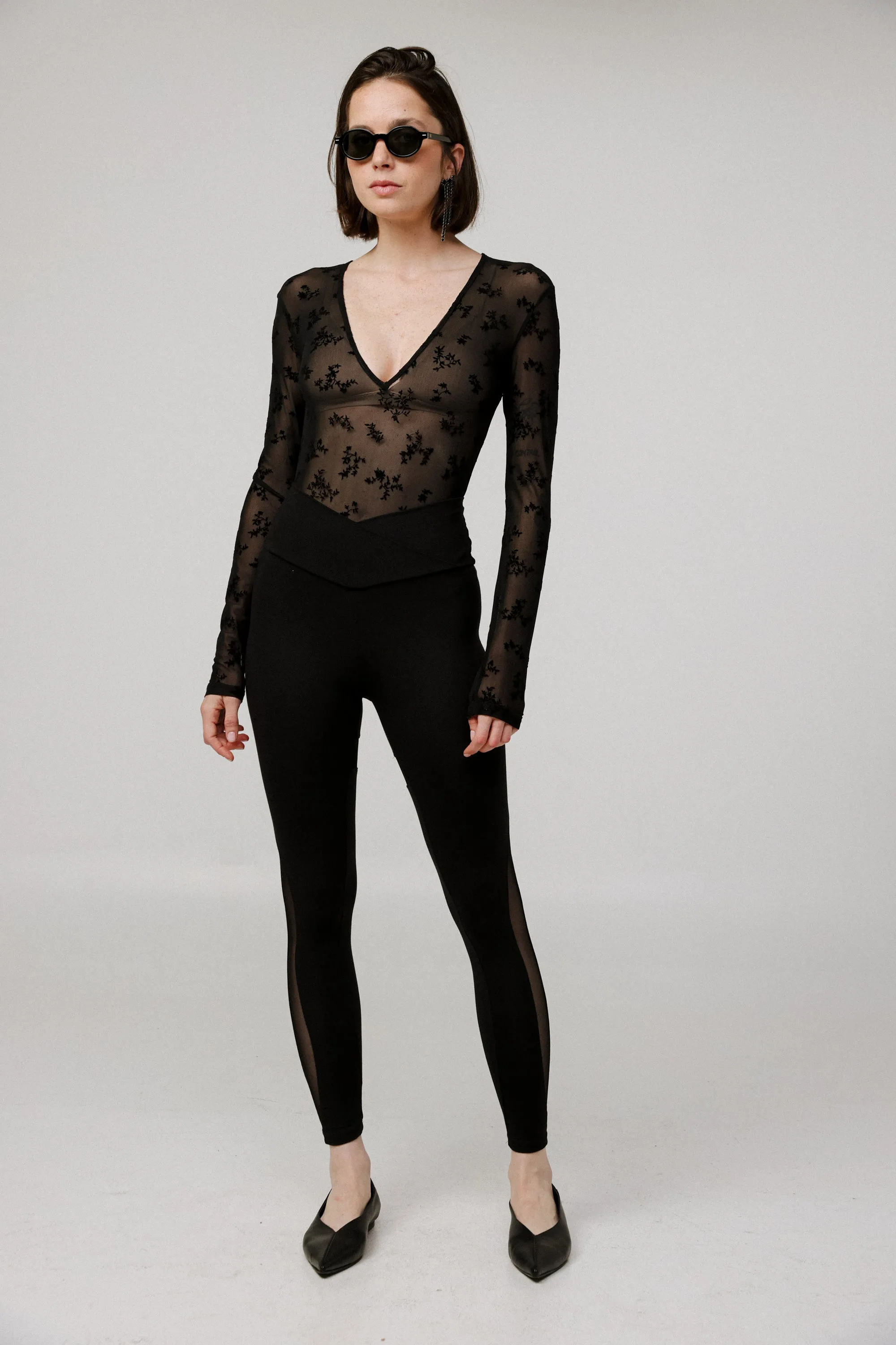 Mesh Black Leggings