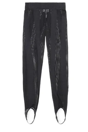 Mesh hálós, talppántos leggings